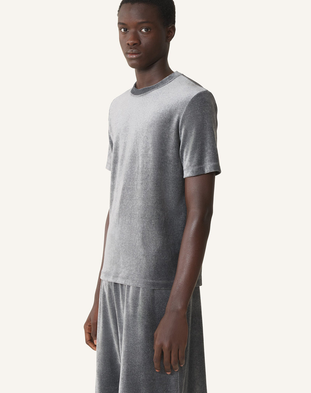 T-shirt En Velours Grey