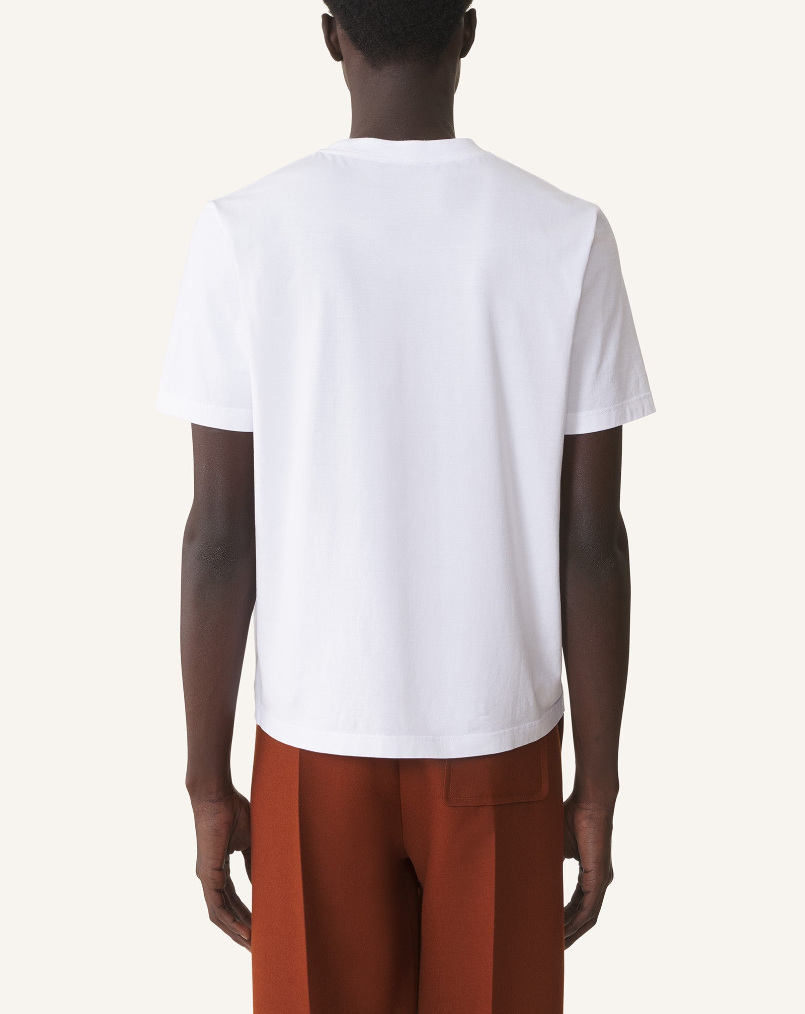 White Lanvin Embroidered Cotton T-shirt