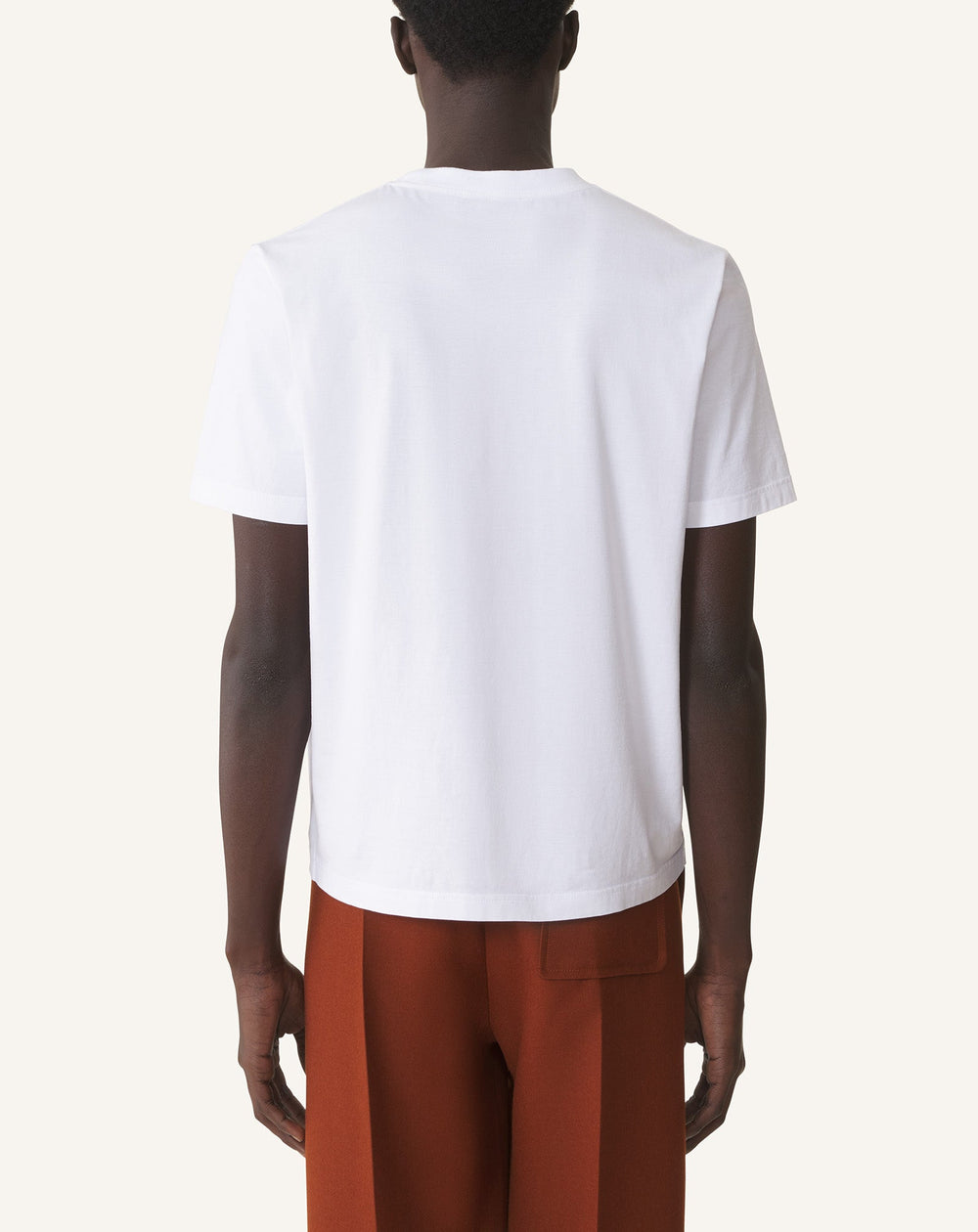 White Lanvin Embroidered Cotton T-shirt