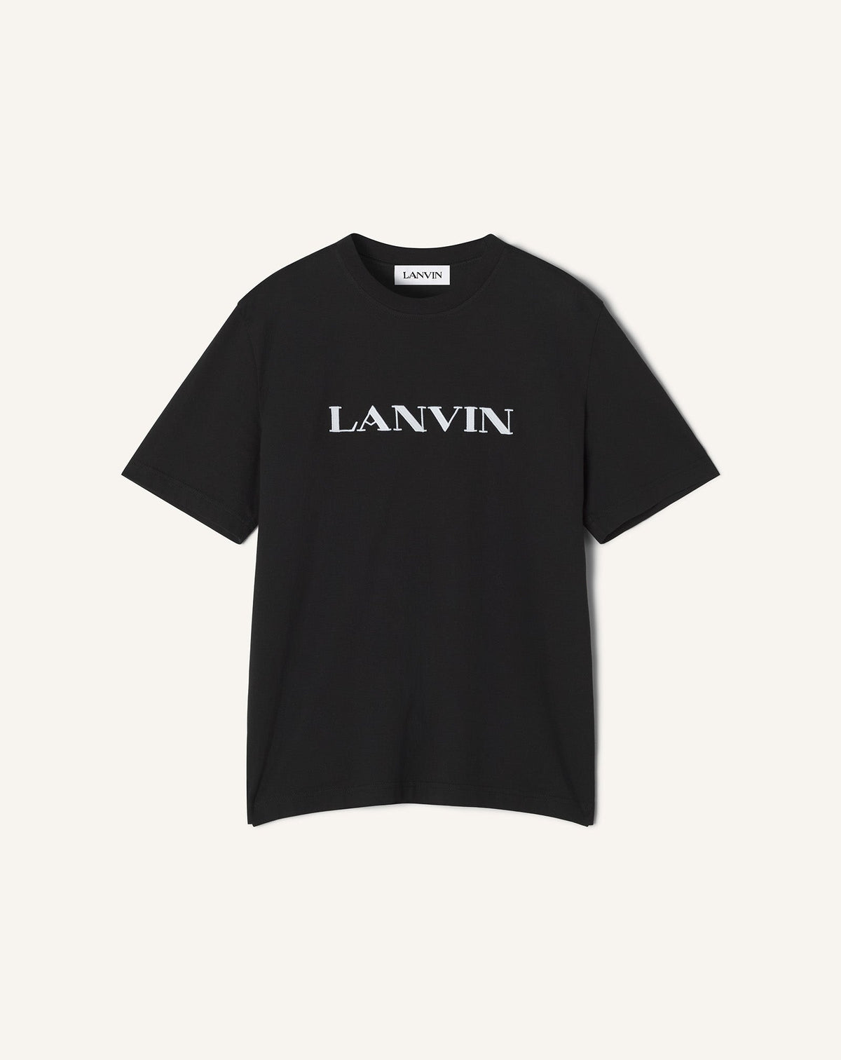 Black Lanvin Embroidered Cotton T-shirt