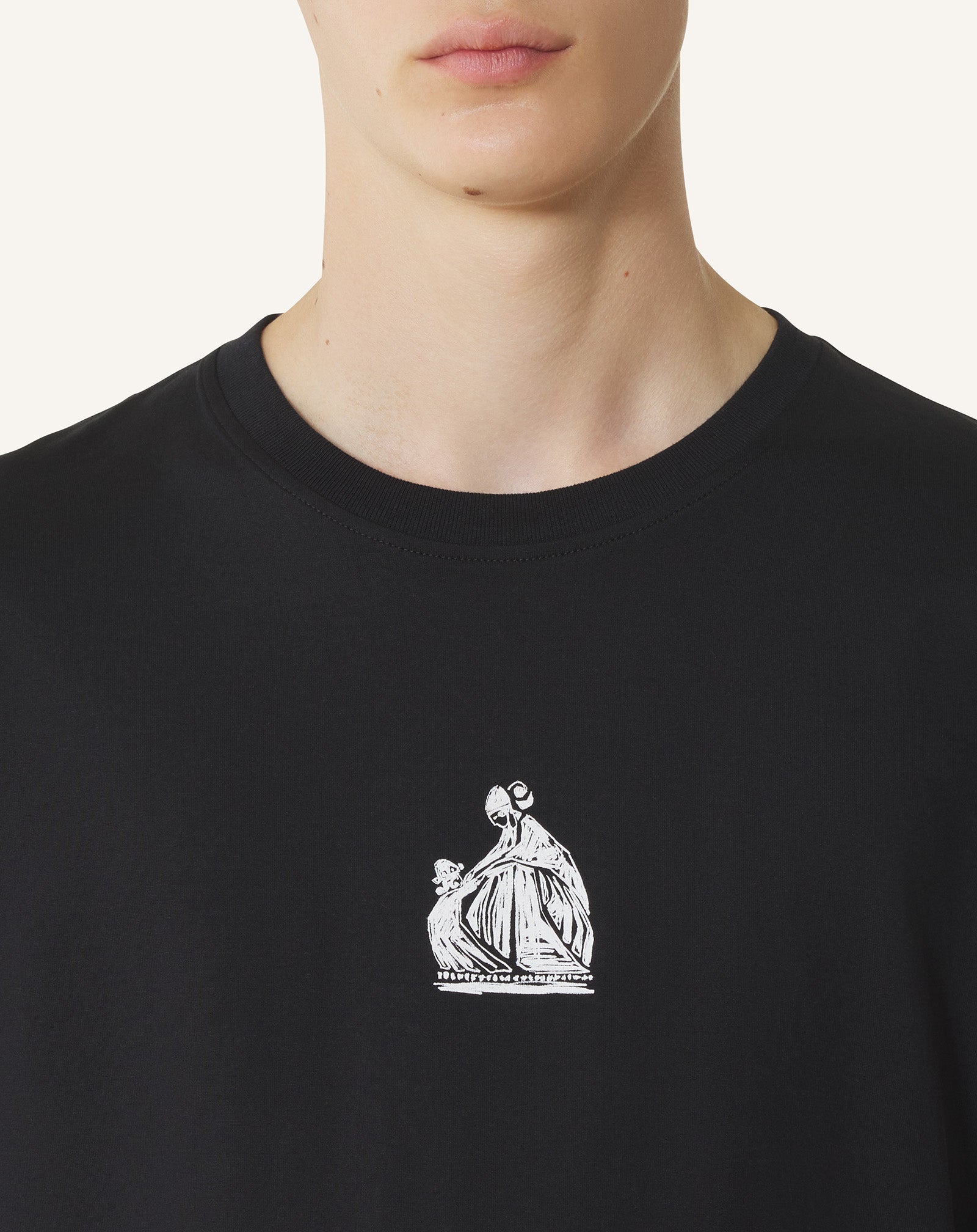 T-shirt Imprimé La Mère Et L'enfant Black