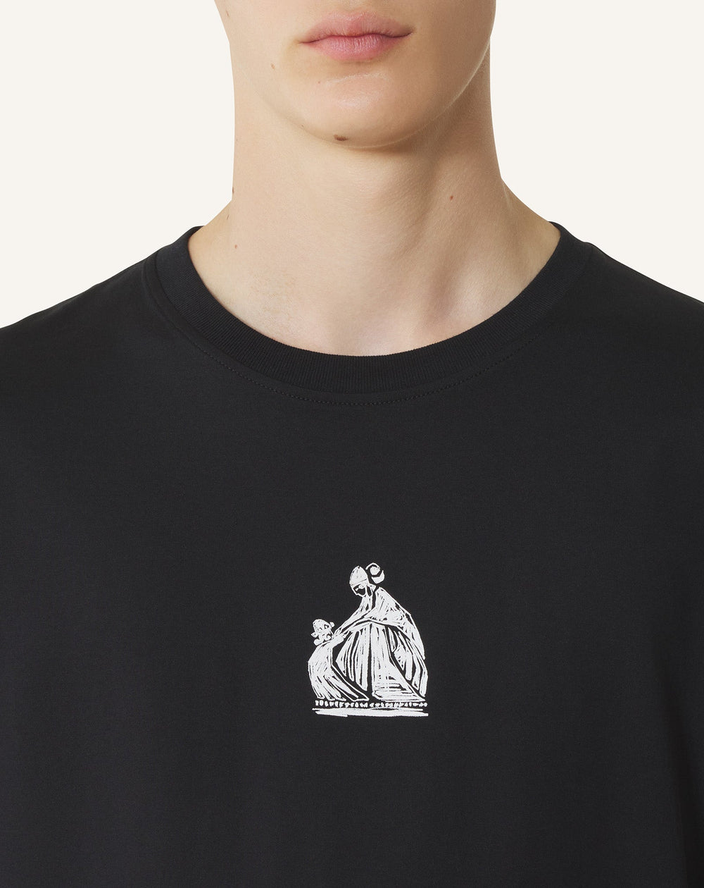 T-shirt Imprimé La Mère Et L'enfant Black