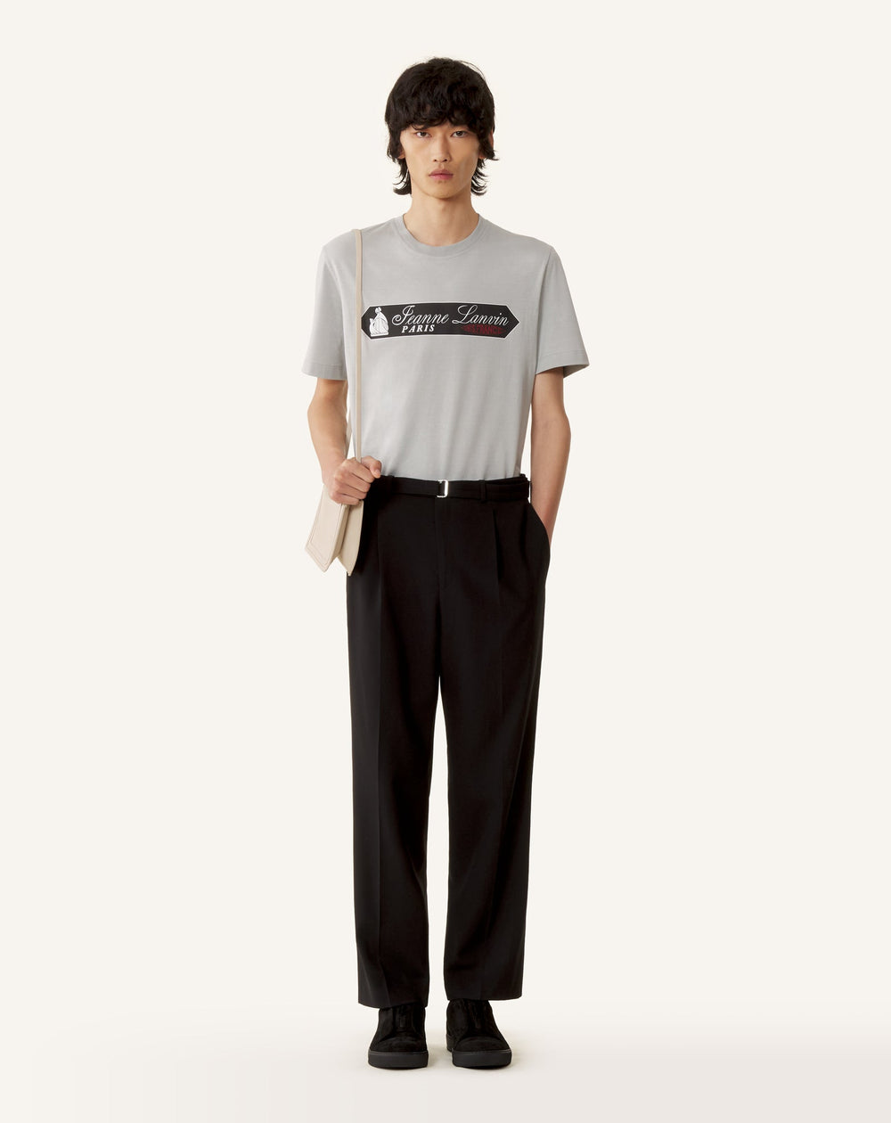 T-shirt Imprimé Etiquette Lanvin Grey