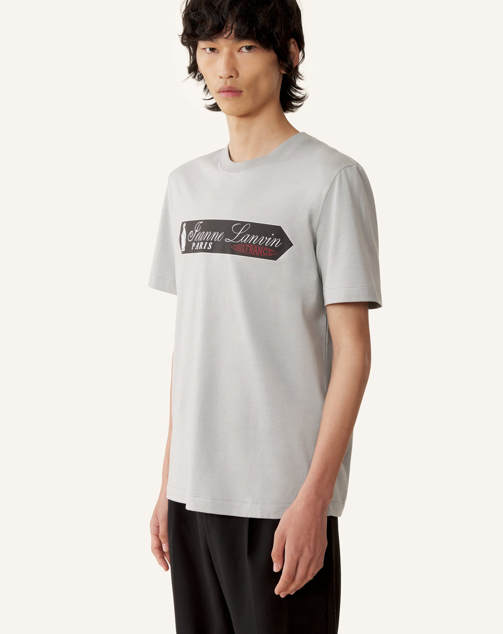 T-shirt Imprimé Etiquette Lanvin Grey