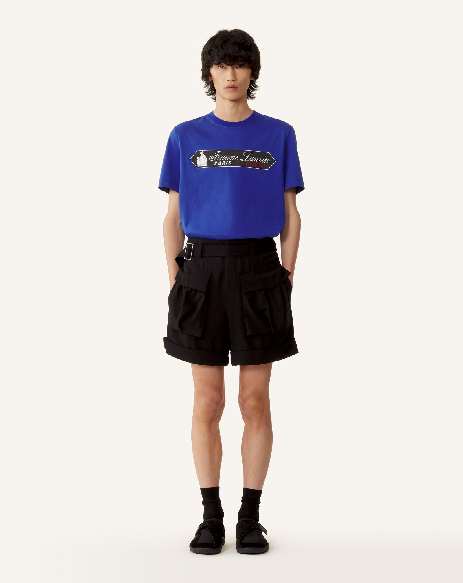 T-shirt Imprimé Etiquette Lanvin Blue