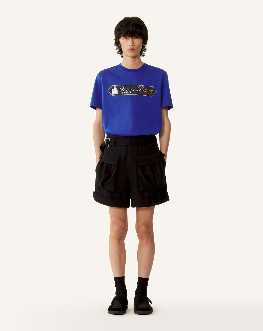 T-shirt Imprimé Etiquette Lanvin Blue