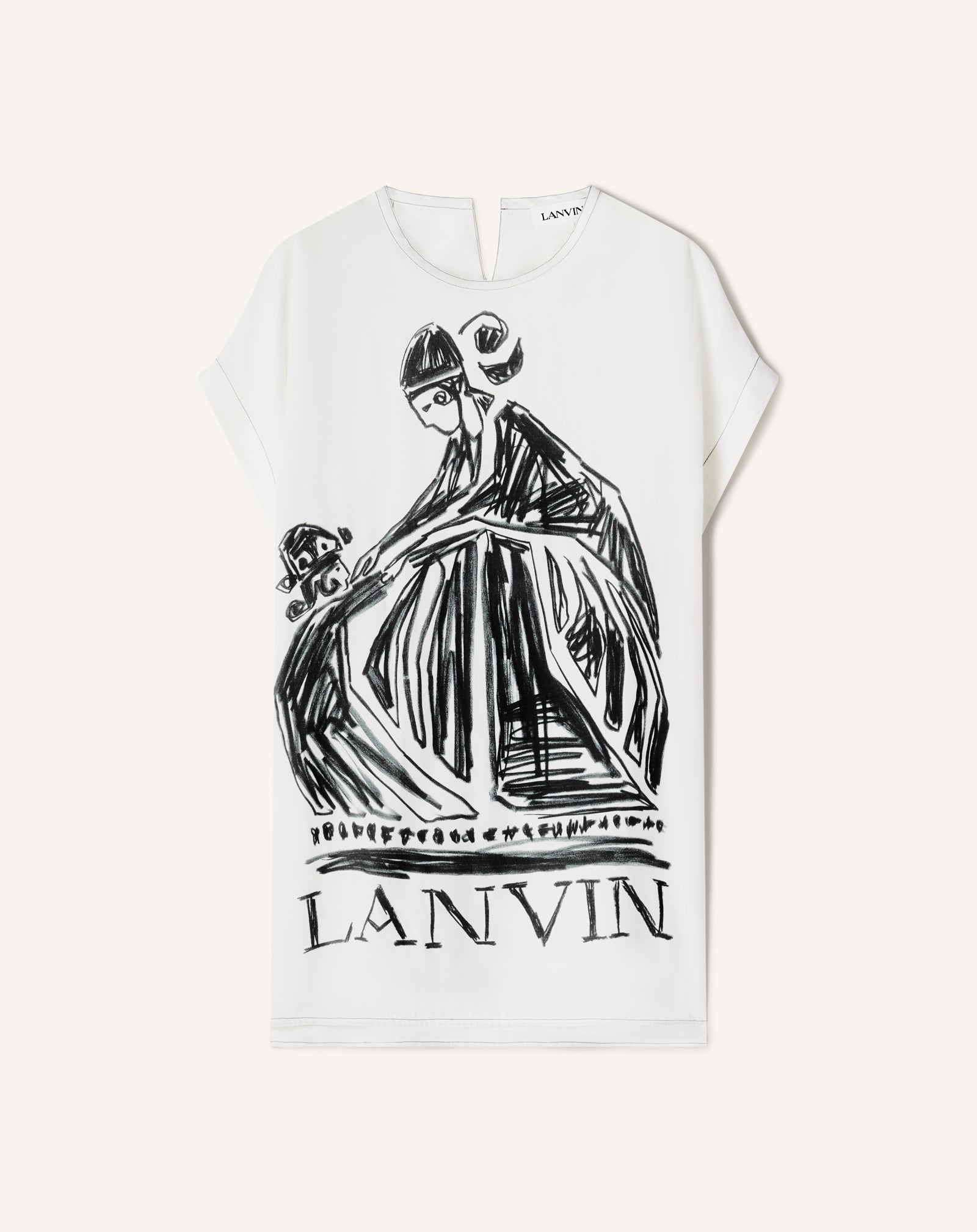 T-shirt Imprimé La Mère Et L'enfant White