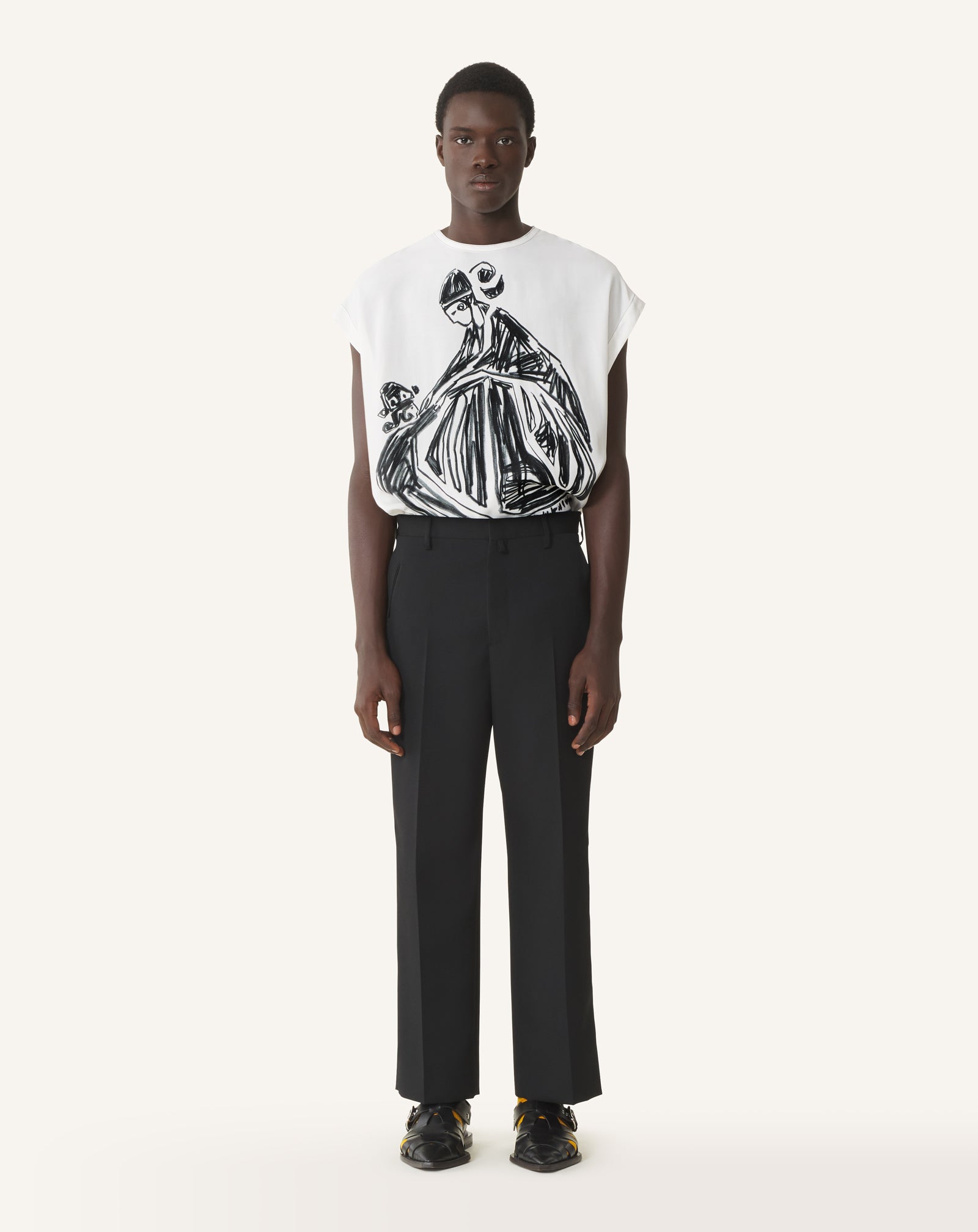 T-shirt Imprimé La Mère Et L'enfant White
