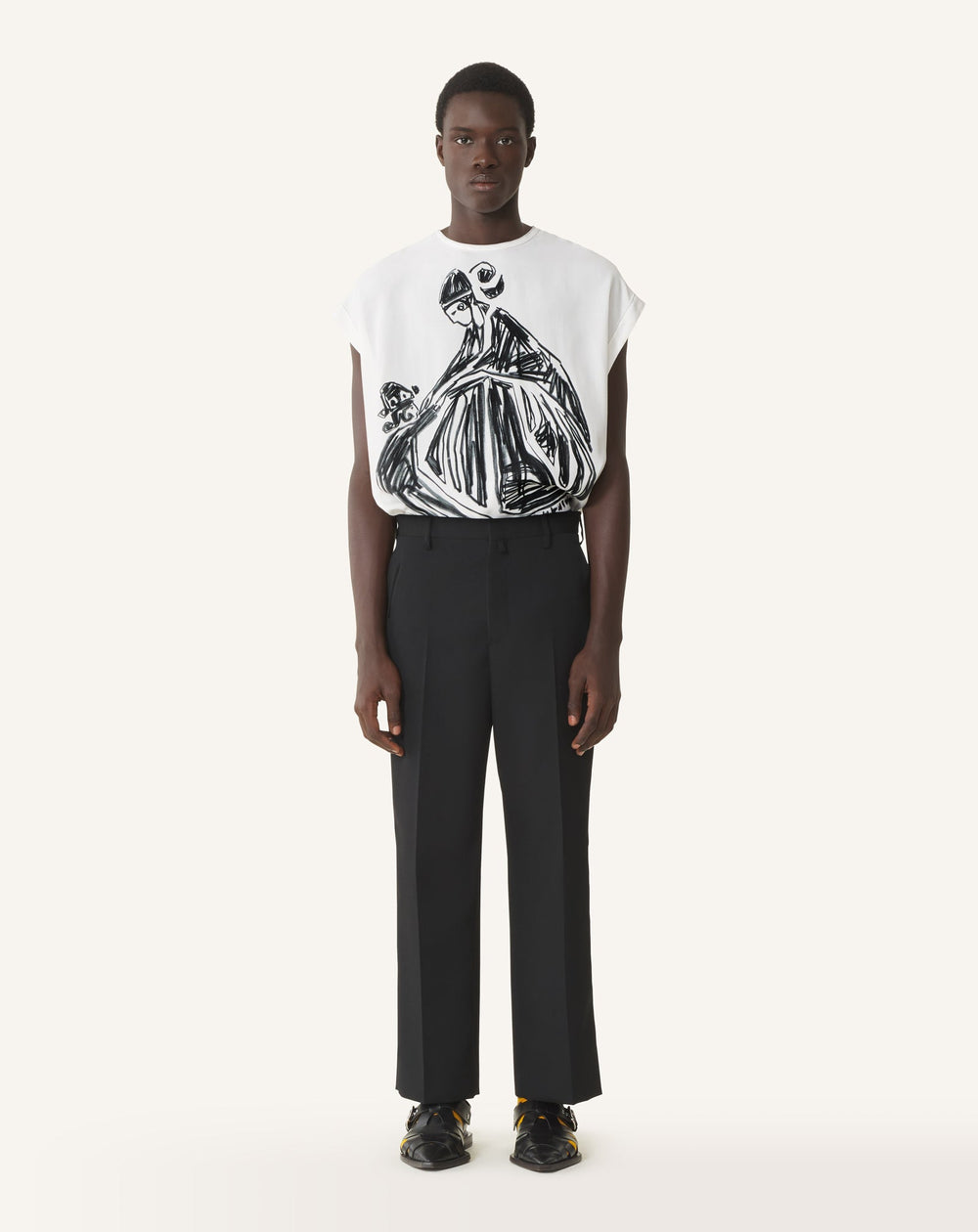 T-shirt Imprimé La Mère Et L'enfant White