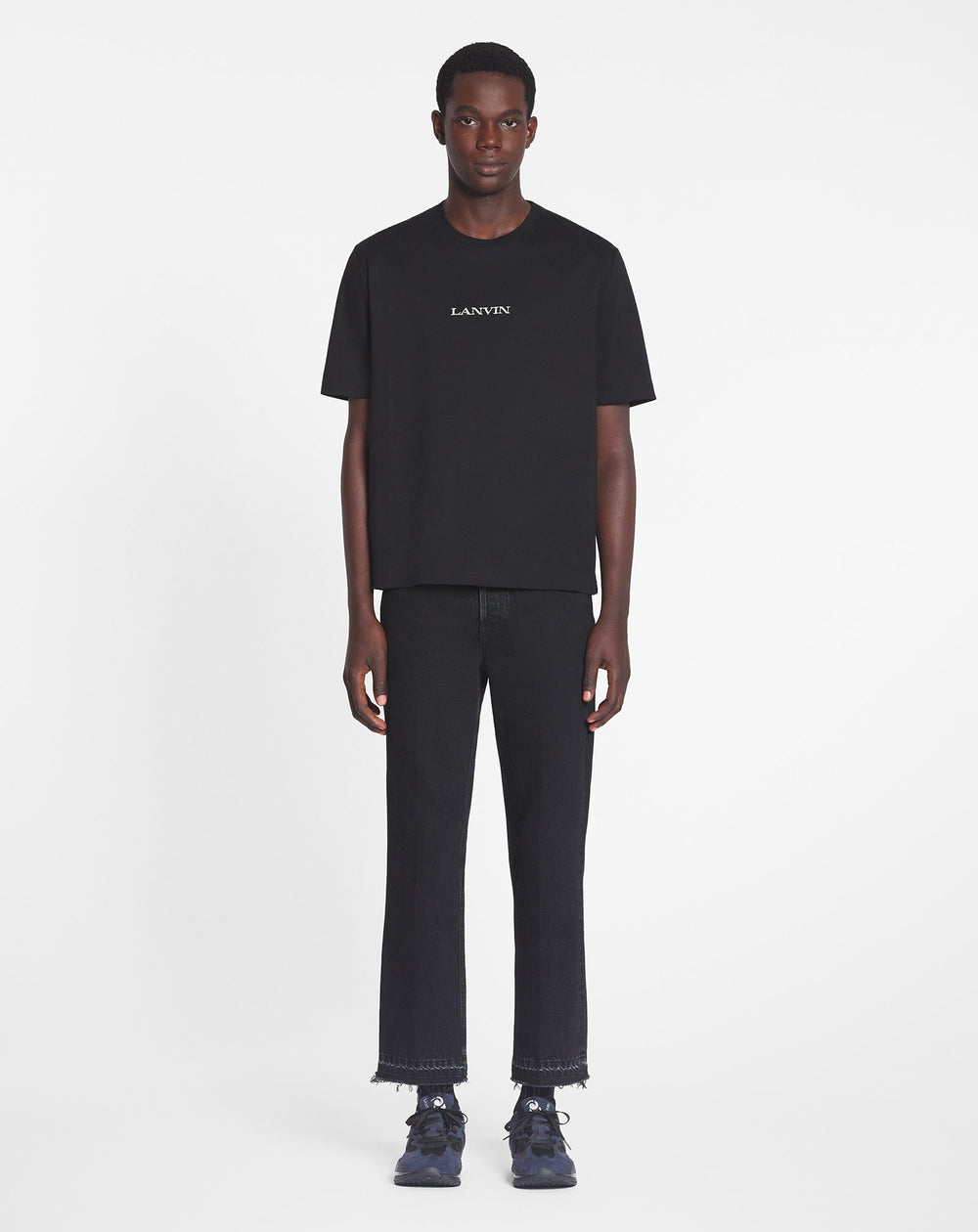 Black Lanvin Embroidered T-shirt