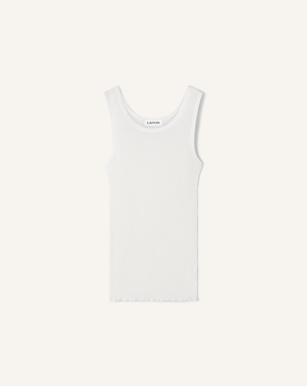 Débardeur En Jersey Plissé White