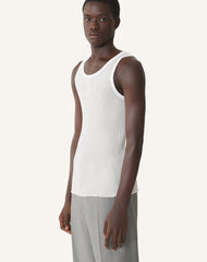 Débardeur En Jersey Plissé White
