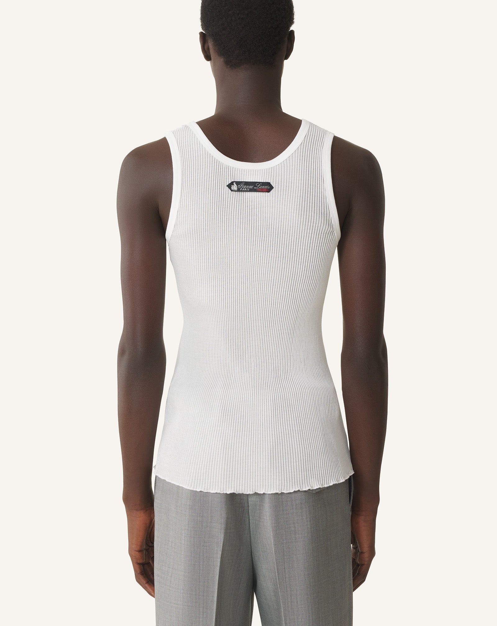 Débardeur En Jersey Plissé White