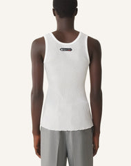 Débardeur En Jersey Plissé White