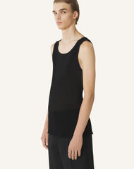 Débardeur En Jersey Plissé Black