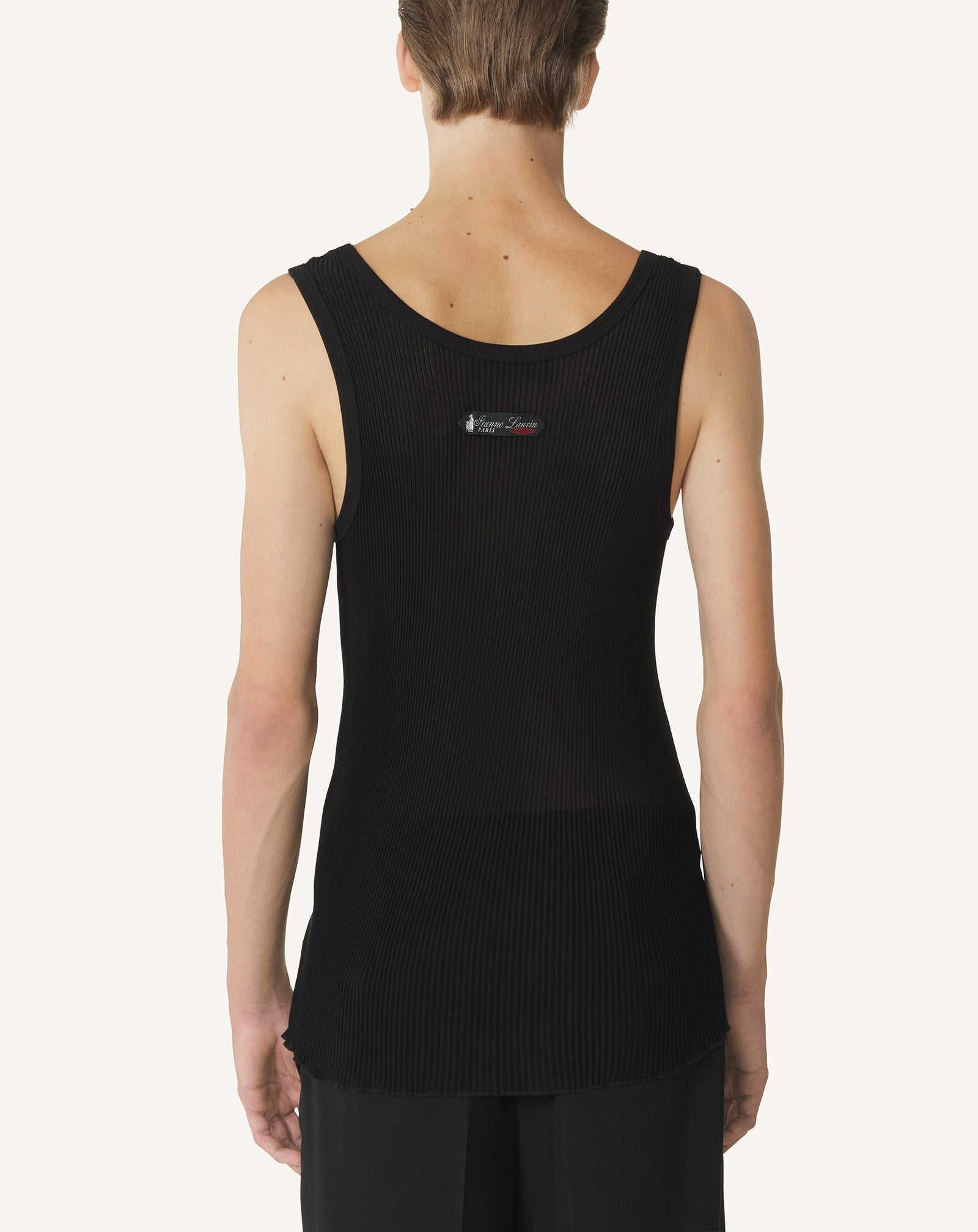 Débardeur En Jersey Plissé Black
