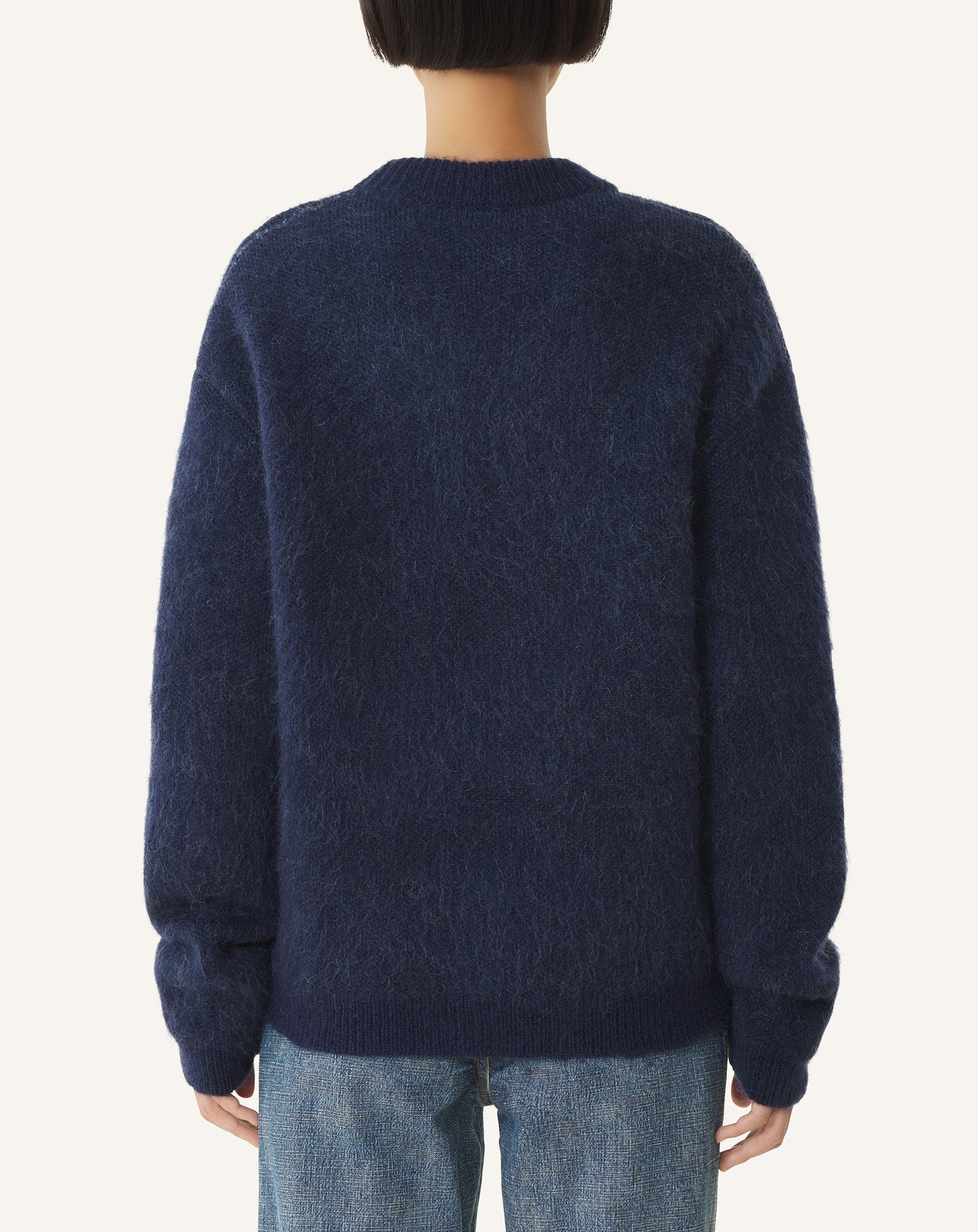 Pull En Mohair Jacquard Lunar Year Blue