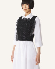 Plastron En Guipure Black