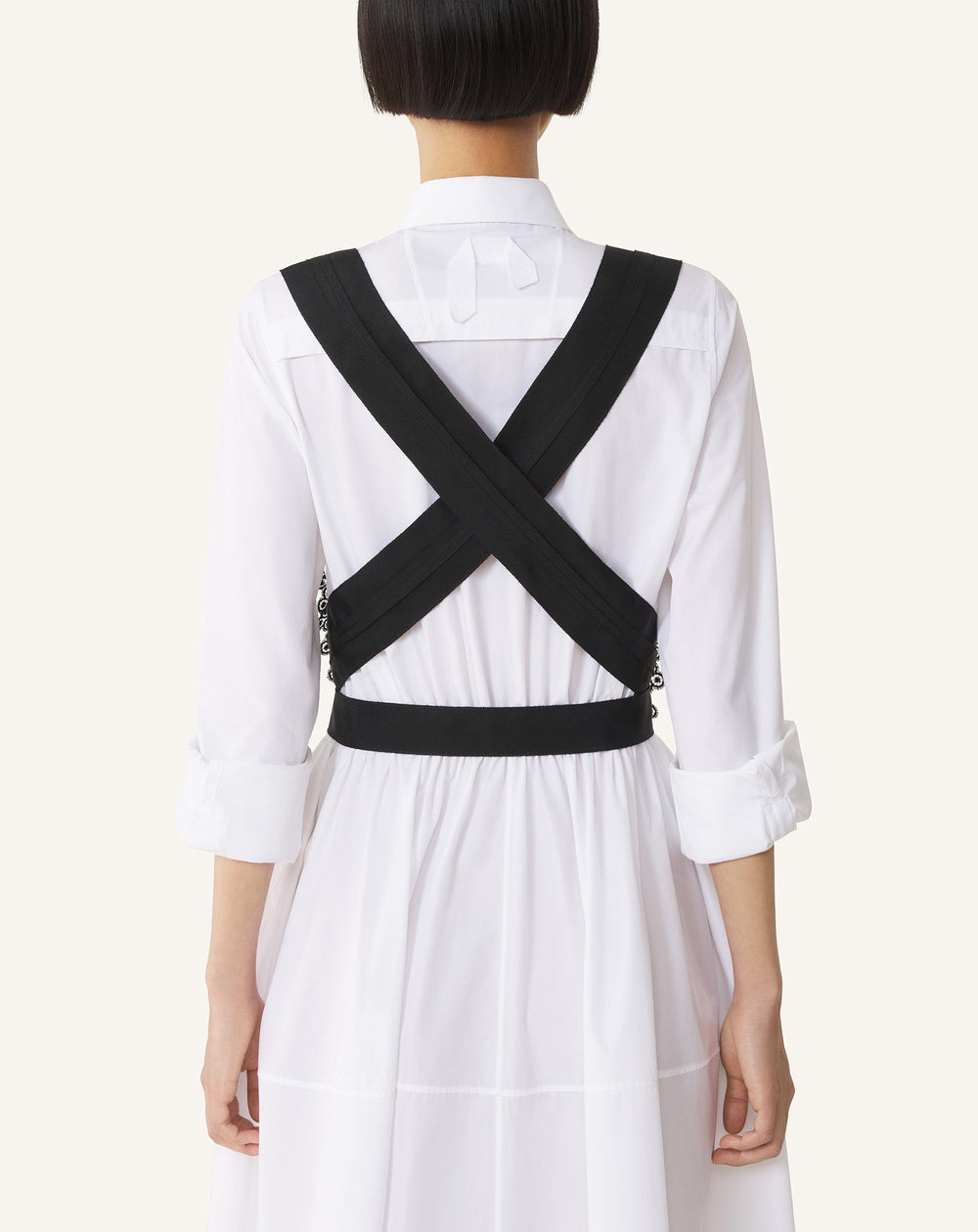 Plastron En Guipure Black