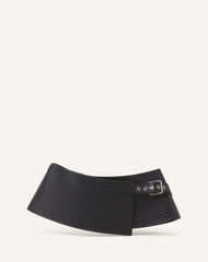 Ceinture Large En Cuir Black