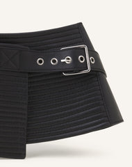 Ceinture Large En Cuir Black