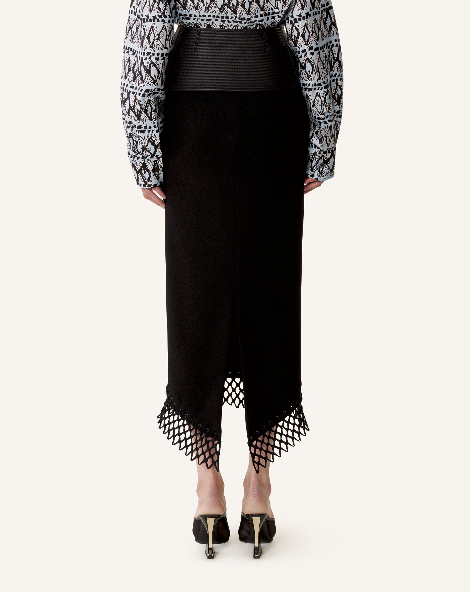 Ceinture Large En Cuir Black