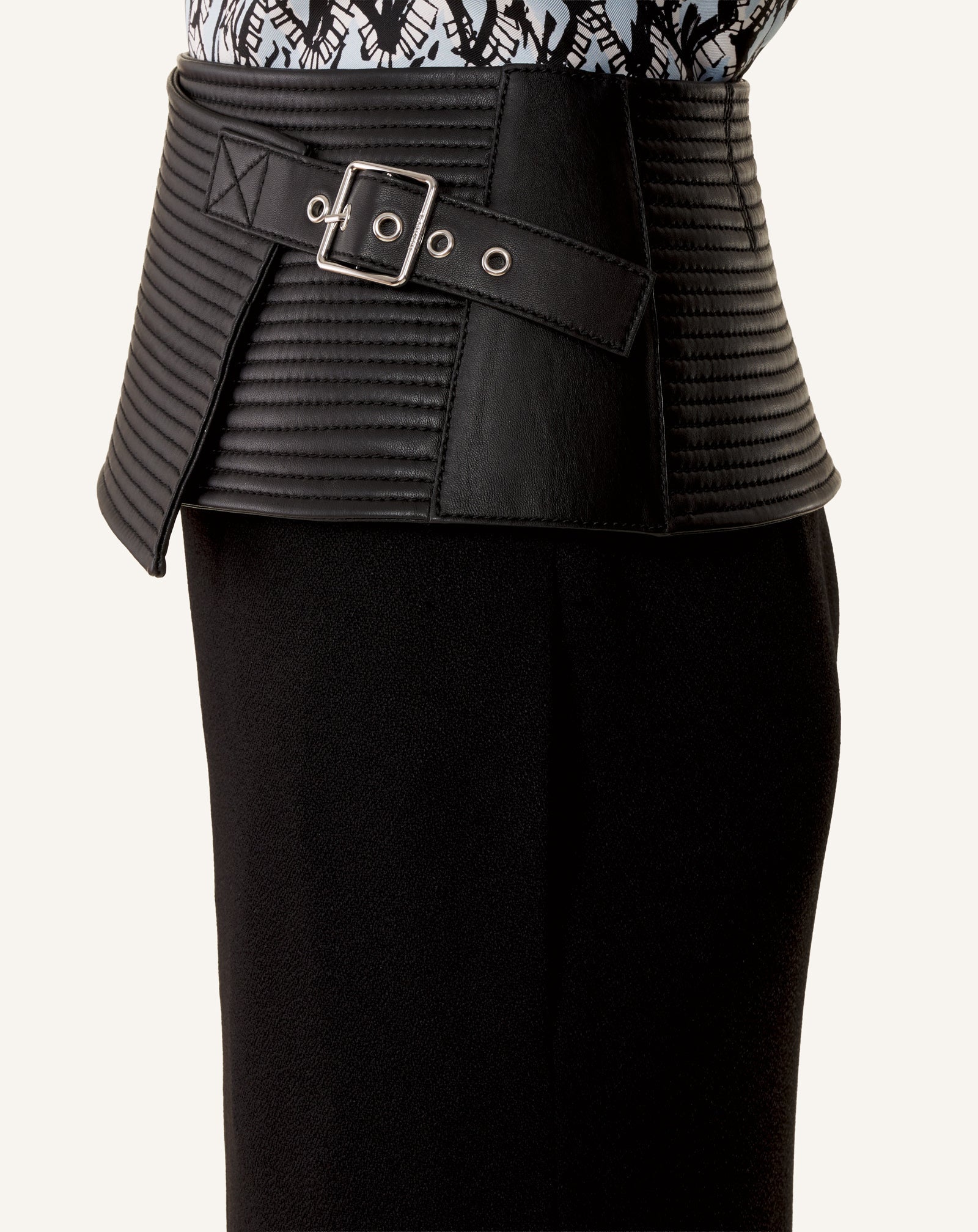 Ceinture Large En Cuir Black