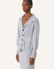 Cardigan Drapé En Laine Black