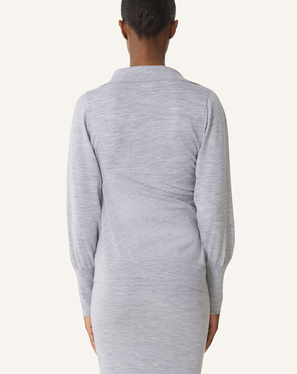 Cardigan Drapé En Laine Black