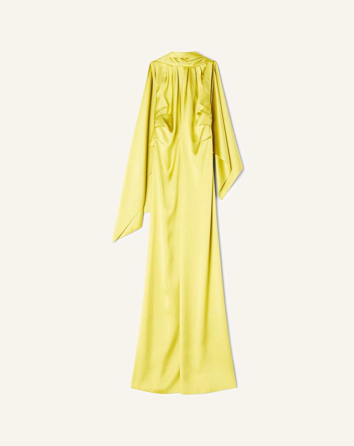 Robe Longue En Satin Yellow