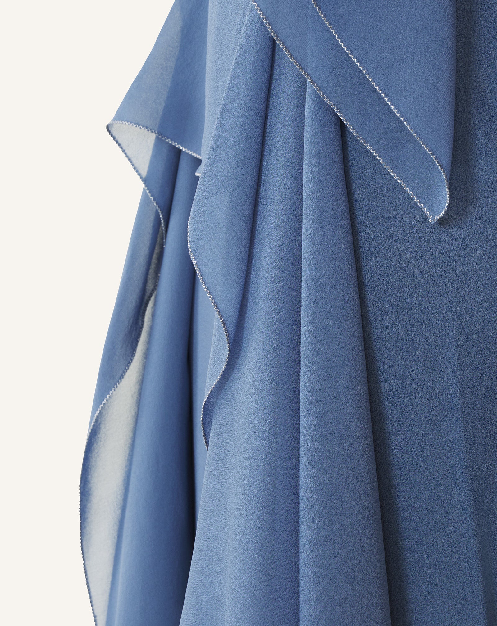 Robe Maxi En Georgette De Soie Blue