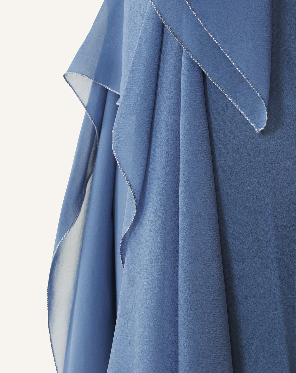 Robe Maxi En Georgette De Soie Blue
