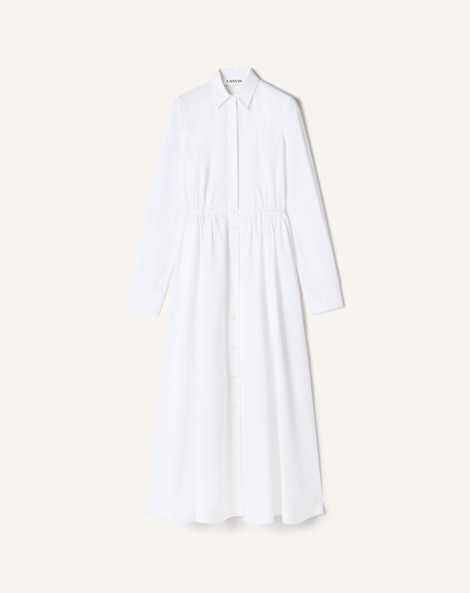 Robe Chemise En Popeline De Coton White
