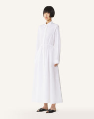 Robe Chemise En Popeline De Coton White