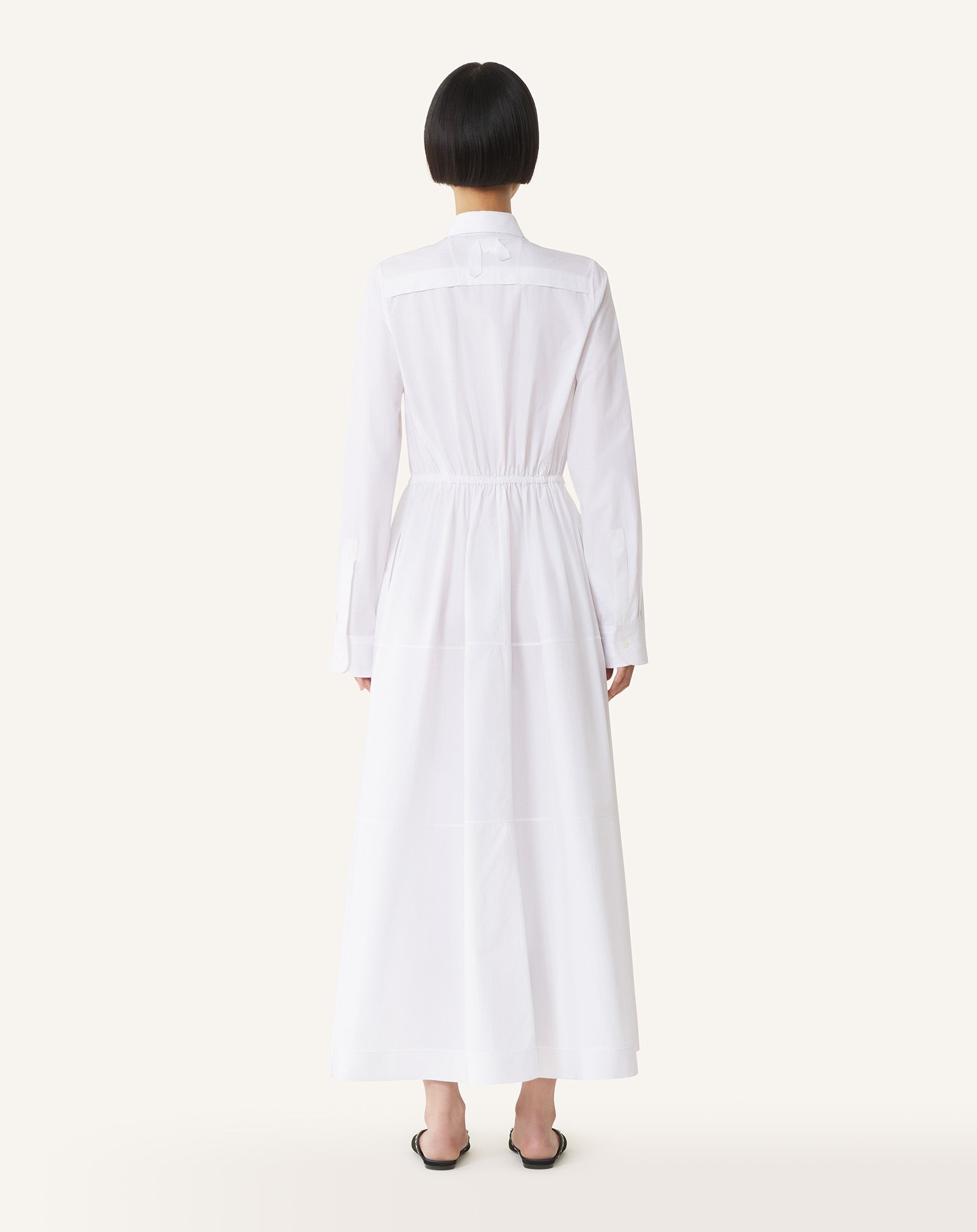 Robe Chemise En Popeline De Coton White