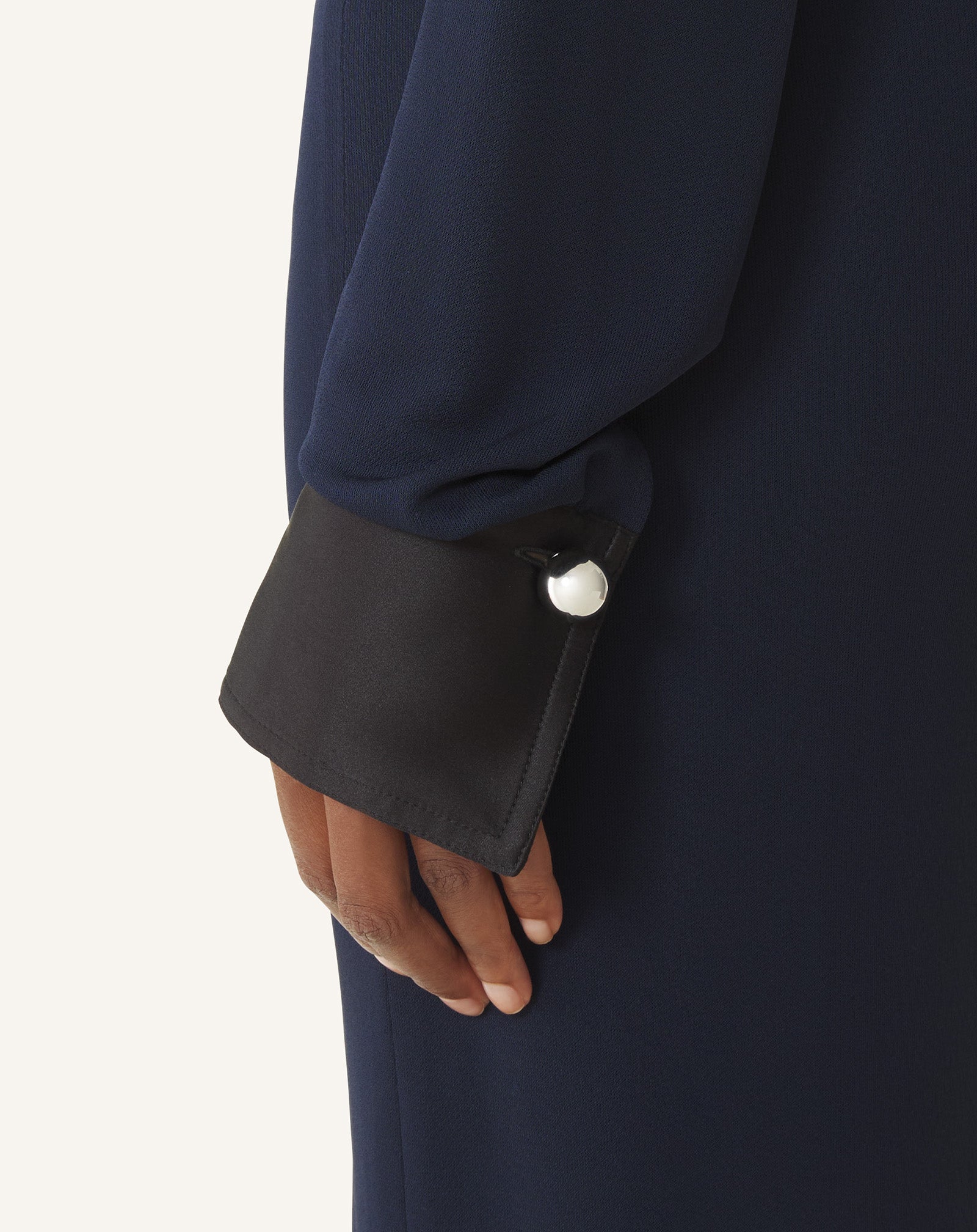 Robe Drapée En Jersey Crêpe Blue