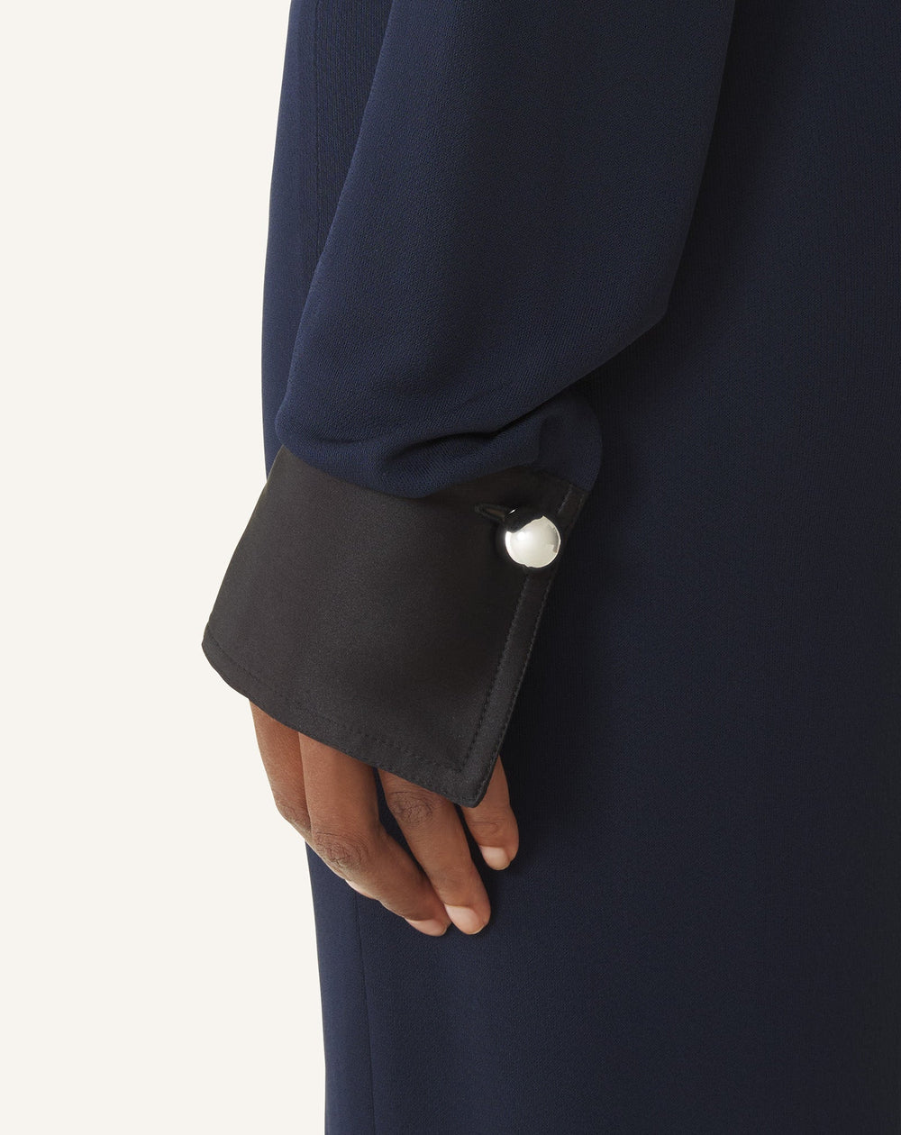 Robe Drapée En Jersey Crêpe Blue