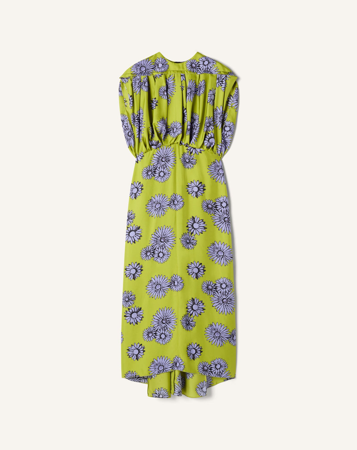 Robe Midi En Soie Imprimée Green