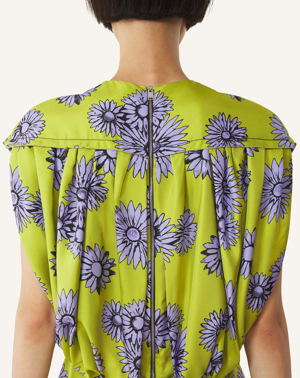Robe Midi En Soie Imprimée Green