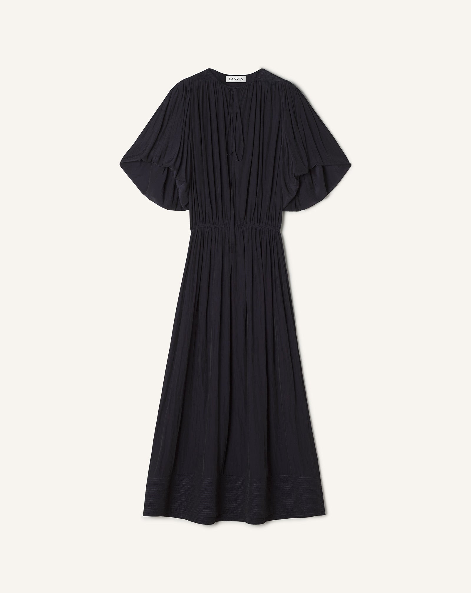 Blue Midi Dress In Charmeuse
