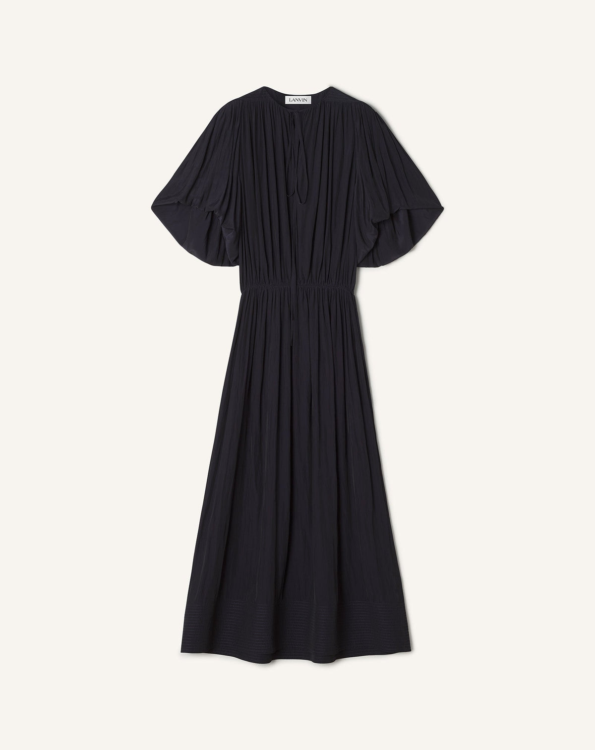 Blue Midi Dress In Charmeuse