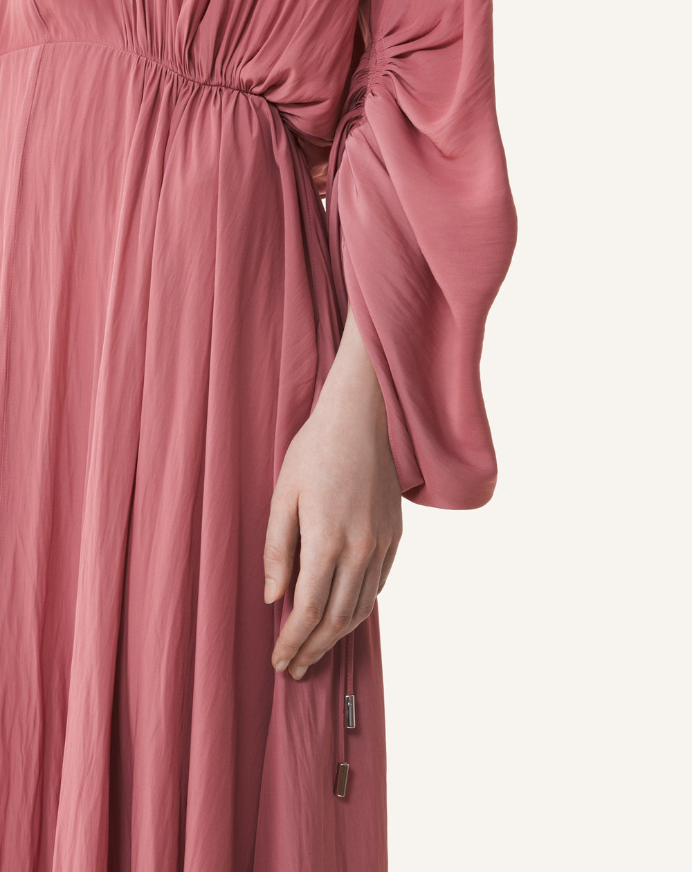 Robe Cintrée En Charmeuse Pink