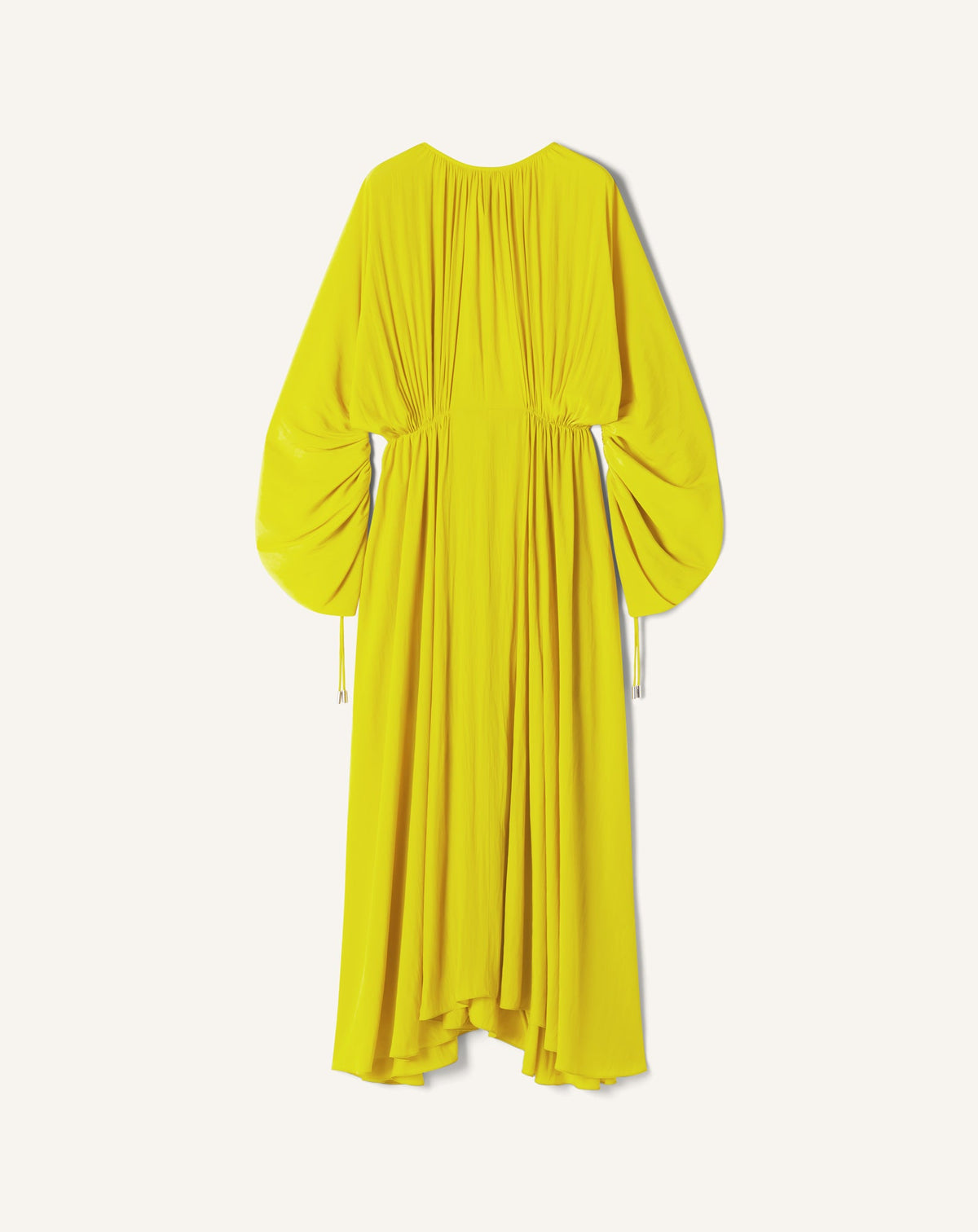 Robe Cintrée En Charmeuse Yellow