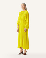 Robe Cintrée En Charmeuse Yellow