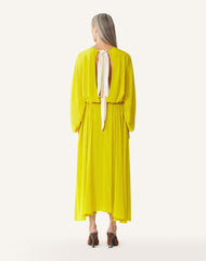Robe Cintrée En Charmeuse Yellow
