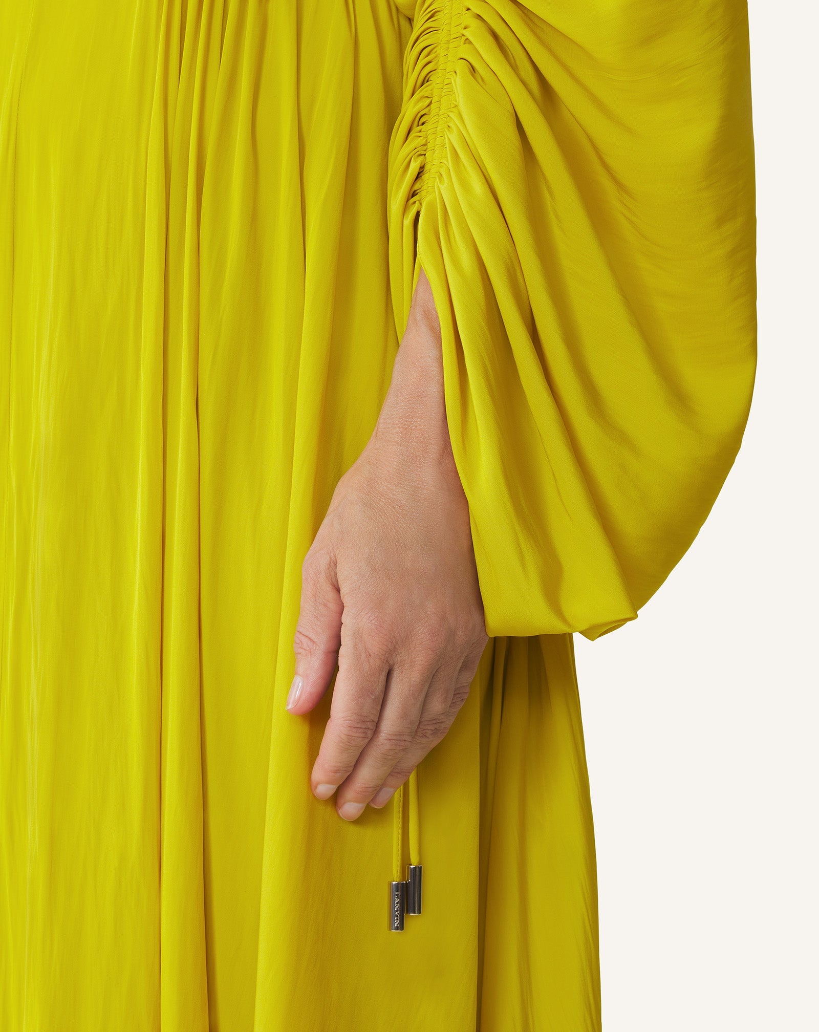 Robe Cintrée En Charmeuse Yellow