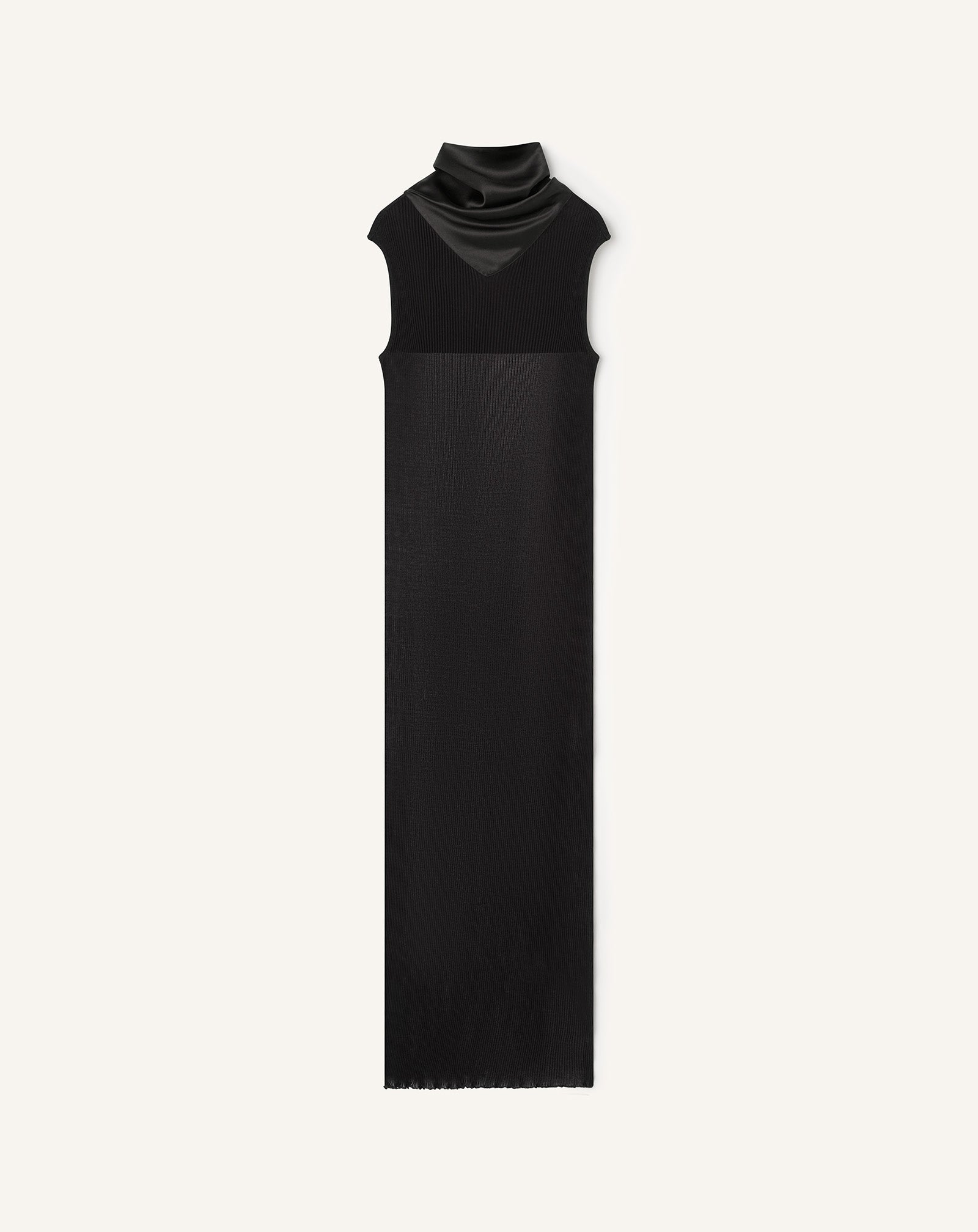 Robe En Jersey Plissé Black