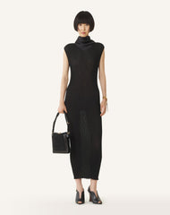 Robe En Jersey Plissé Black