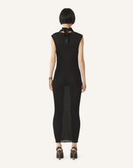 Robe En Jersey Plissé Black