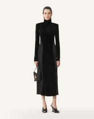 Black Velvet Midi Dress